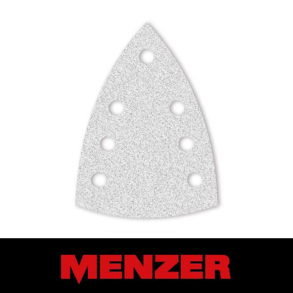 Menzer Klett-Schleifblatt, 100 x 150 mm, 7 Loch, Körnung 80, Normalkorund mit Stearat-Beschichtung, VE: 50, 261051080