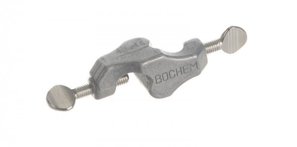 Bochem Doppelmuffe aus Aluminium, DIN 12895, d=16,5mm, Winkel 90°, Gewinde M8, Lappenschraube, 5332