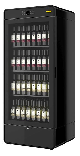 NordCap Weinlagerschrank WINE BLACK, steckerfertig, Umluftkühlung, 436600100