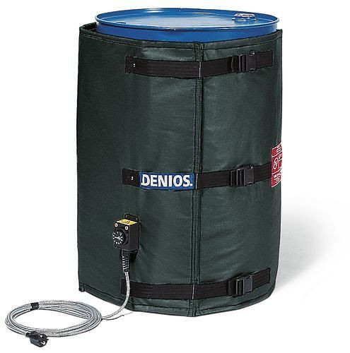 DENIOS Heizmantel für 200-Liter-Fässer, 0 - 90°C Thermostat, 1800 - 1950 mm, 1100 Watt, 156179