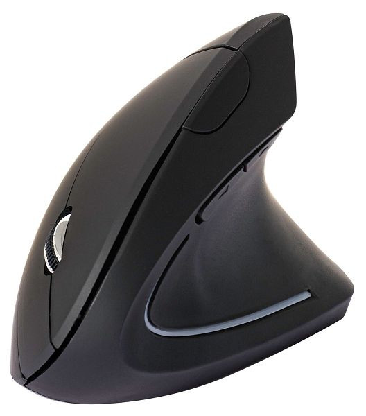 Q-Connect Maus ergonomisch schwarz kabellos, KF10714, 5705831107144