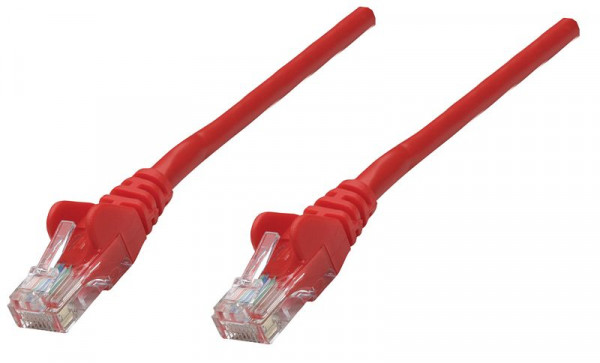 INTELLINET Premium Netzwerkkabel, Cat6a, S/FTP, LS0H, RJ45-Stecker/RJ45-Stecker, 0,25 m, rot, 737029