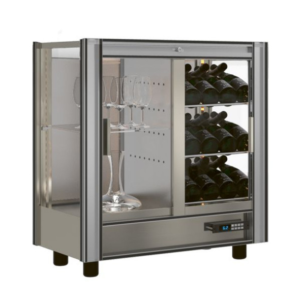 NordCap Weintemperierschrank TMV-M24, steckerfertig, Umluftkühlung / statische Kühlung, umschaltbar, 446124002
