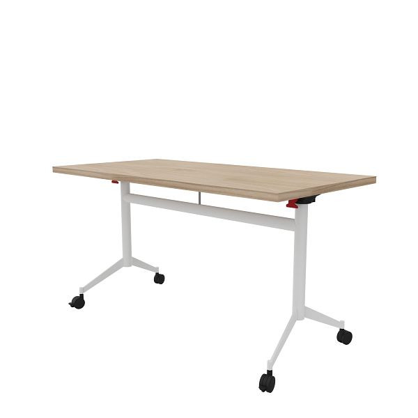 Quadrifoglio Klappbarer Tisch IDEA, 140x70cm Farbe: Platte Ulme / Gestell Weiß, ISCR7141/2NMG