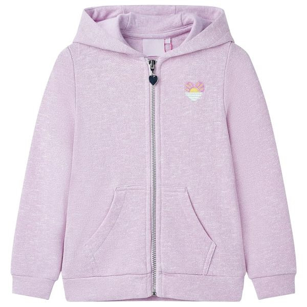 vidaXL Kinder-Kapuzenpullover mit Reißverschluss Lila 92, 10984