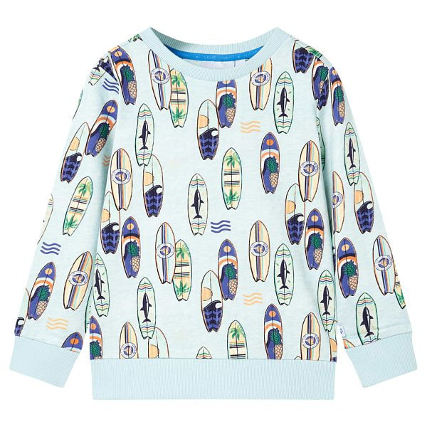 vidaXL Kinder-Sweatshirt Hellblau Melange 92, Top-Qualität, 11819