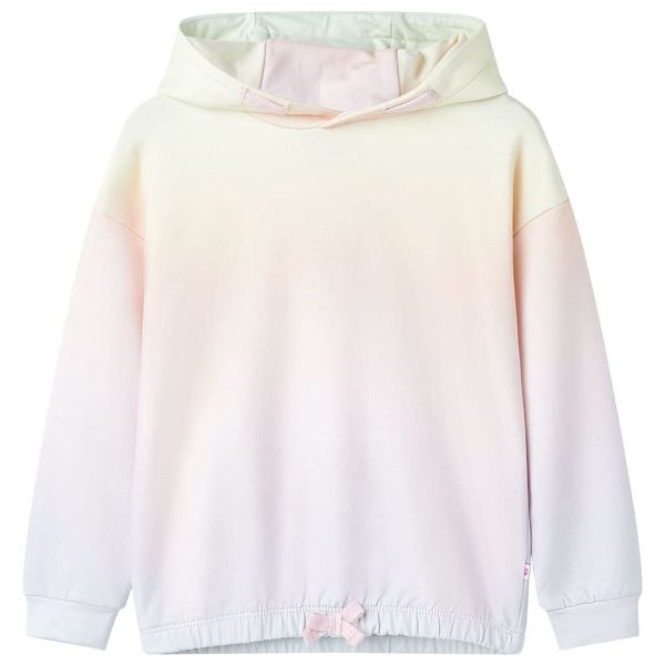 vidaXL Kinder-Kapuzenpullover Weiß 140, Top-Qualität, Polyester, Baumwolle, 10778