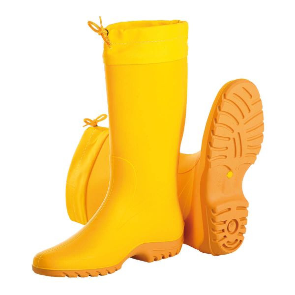 L+D GIALLO PVC-Stiefel, gelb, Phthalate frei mit Schnürmannschette, 28 cm hoch, Größe: 36, 2497-36