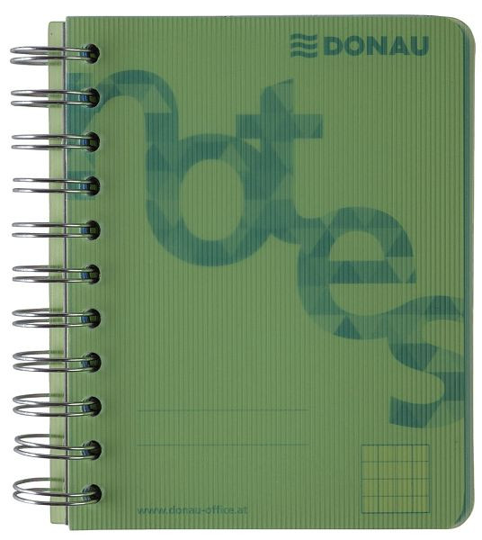 DONAU Collegeblock PP Cover, A6, kariert, grün, 7527201-06