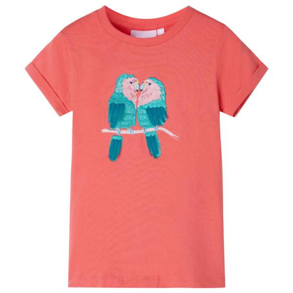 vidaXL Kinder-T-Shirt Korallenrosa 116, 11201, 8721012007727