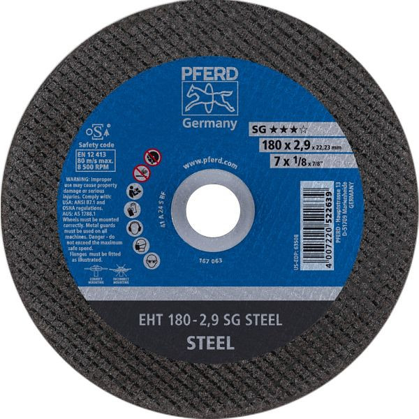 Pferd Trennscheibe EHT 180-2,9 SG STEEL, VE: 25 Stück, 61326322