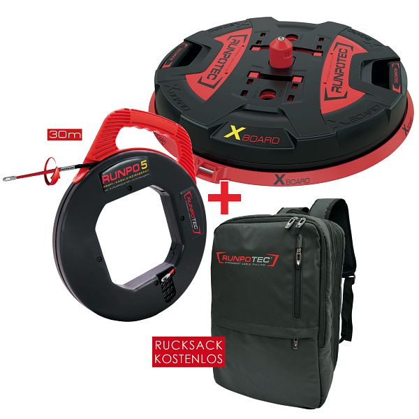 Runpotec XB500-Runpo 5-Rucksack Aktion Profi-Kabelabroller + Kabeleinziehband, 11147