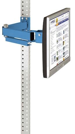 Manuflex Monitorträger für UNIVERSAL und PROFI mit 500 mm-Doppelgelenk, VESA-Adapter 75 mm, in Lichtblau RAL 5012, Lichtblau, ZB3638.5012