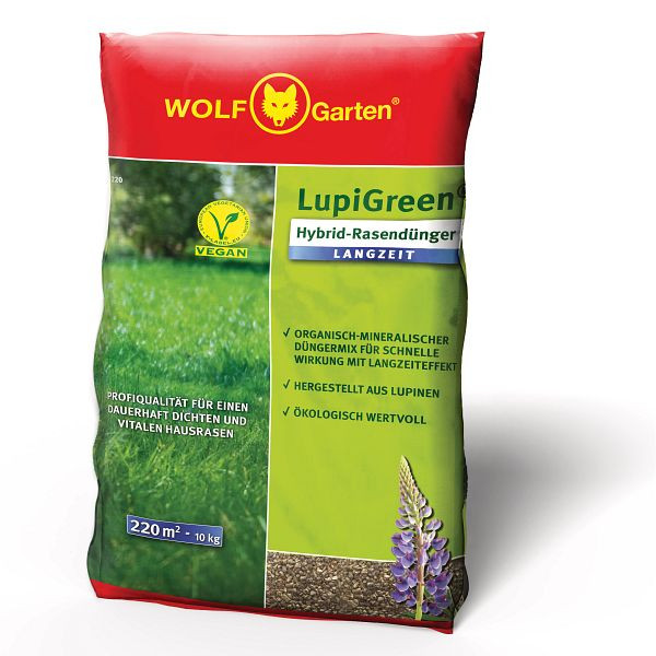 WOLF-Garten LU-L 220 D/A LUPIGREEN Hybrid-Rasendünger Langzeit, 77AR1002650