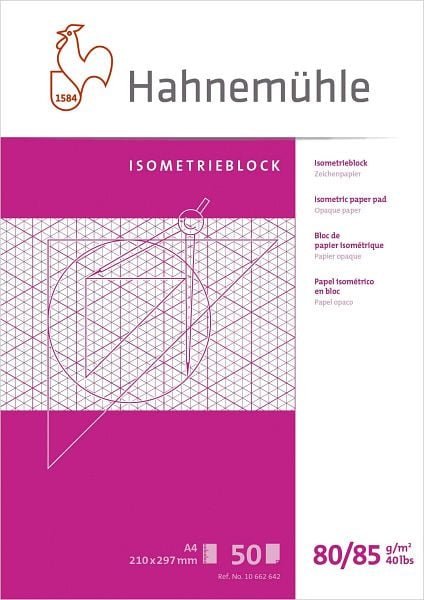 HAHNEMÜHLE Isometrieblock A4, 10662642, 4011367626426