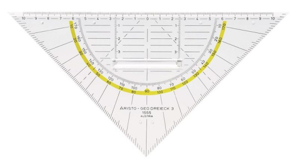 ARISTO Geo-Dreieck® mit Griff, Plexiglas®, 225 mm, AR1555/2