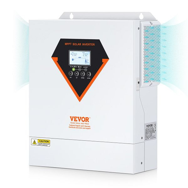 VEVOR 2-in-1-Hybrid-Solar-Wechselrichter 3500W 7000VA Reiner Sinus MPPT LCD-Display 3 Lademodi (Solarladung, Netzladung), LWGPNKYTJMPP9F5YKV2