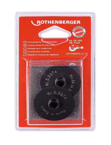 Rothenberger Ersatzschneidräder, 2 Stück, 055074D, 4004625007143