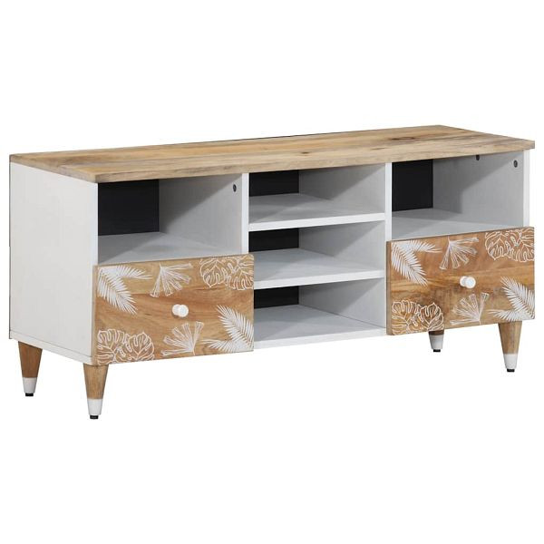 vidaXL TV-Schrank 100x33,5x46 cm Massivholz Mango, 4018682