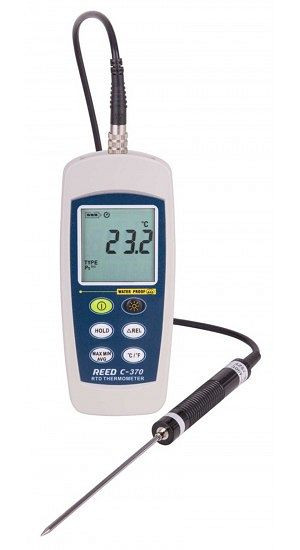 REED RTD Thermometer, -148 to 572°F (-100 to 300°C), wasserdicht (IP67), C-370