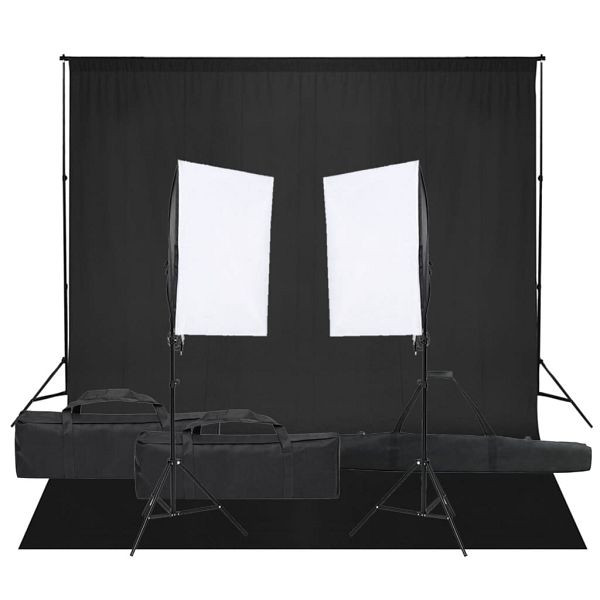 vidaXL Fotostudio-Set mit Beleuchtung und Hintergrund, 3094738