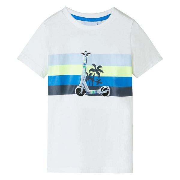 vidaXL Kinder-T-Shirt Ecru 140, Material: 100 % Baumwolle, 11928