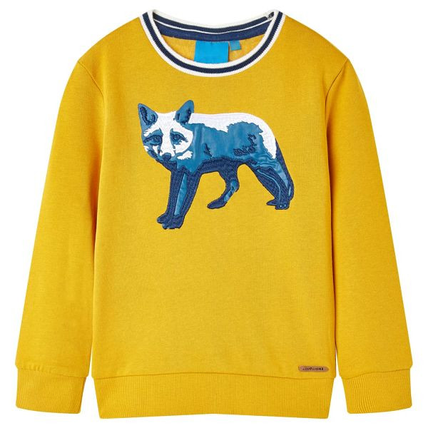 vidaXL Kinder-Sweatshirt Ocker 140, Material: 100 % Baumwolle, 13338