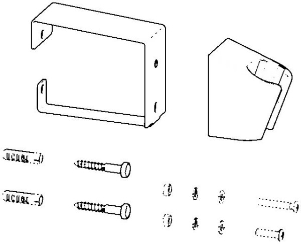 KWC Wandhalterung, für Augendusche, Kunststoff weiß, 2000103189