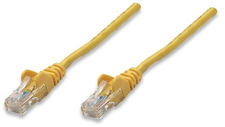 INTELLINET Netzwerkkabel, Cat5e, U/UTP, CCA, RJ45-Stecker/RJ45-Stecker, 1,0 m, gelb, 318969