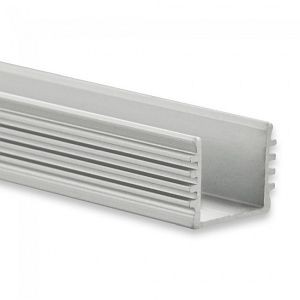 DOTLUX Alu-Aufbau-Profil Typ 4 200 cm pulverbeschichtet silber für LED-Streifen bis 12 mm, 3981