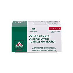 SÖHNGEN Alcohol-Swabs Karton, mit 100 Stück, 1012004