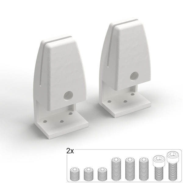 BMB Tischklemmen 2x SOLIDO V, weiß, 308 109744