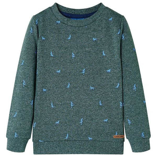 vidaXL Kinder-Sweatshirt Dunkelgrün Melange 104, 12970, 8721012025417