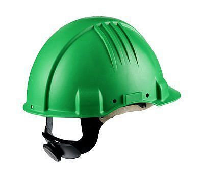 3M Hitzeschutzhelm, Pinlock, Dielektrisch 440v, Schweißband aus Leder, Grün, VE: 20 Stück, 7100077209