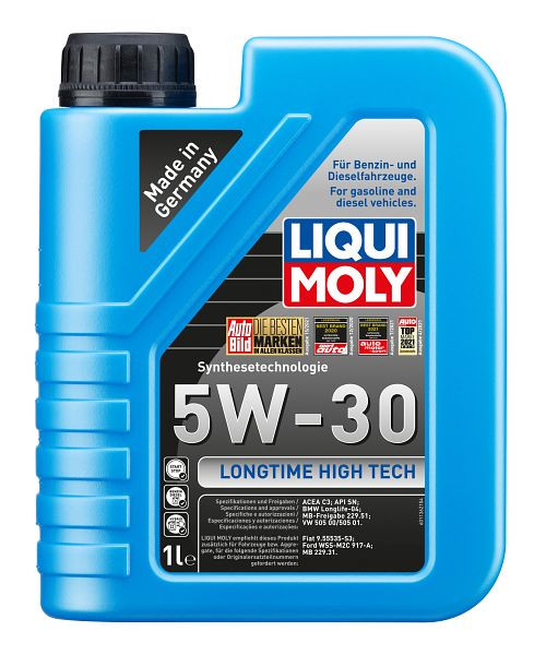 LIQUI MOLY Leichtlaufmotoröl, Longtime High Tech 5W-30, VE: 6 Stück à 1 Liter, 1136