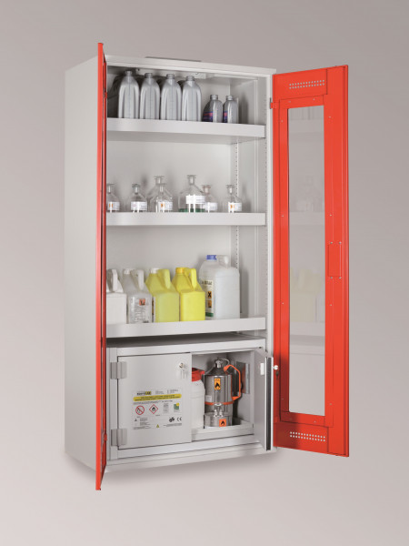 LaCont Chemikalienschrank mit Sicherheitsbox StoreLABCHS 950 GL / SiB 30, B80-6451-A