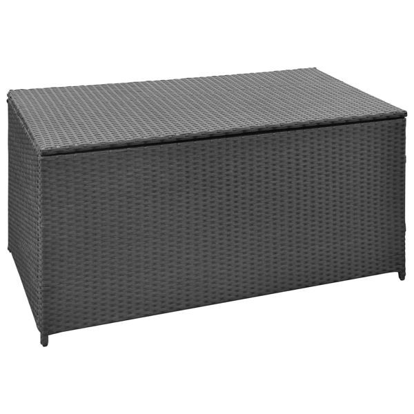 vidaXL Garten-Auflagenbox Schwarz 120x50x60 cm Poly Rattan, 42498