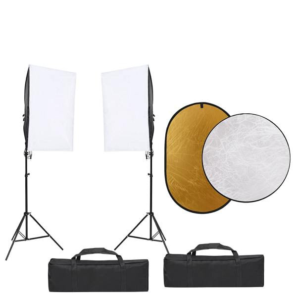 vidaXL Fotostudio-Set mit Beleuchtung und Reflektor, 3094764