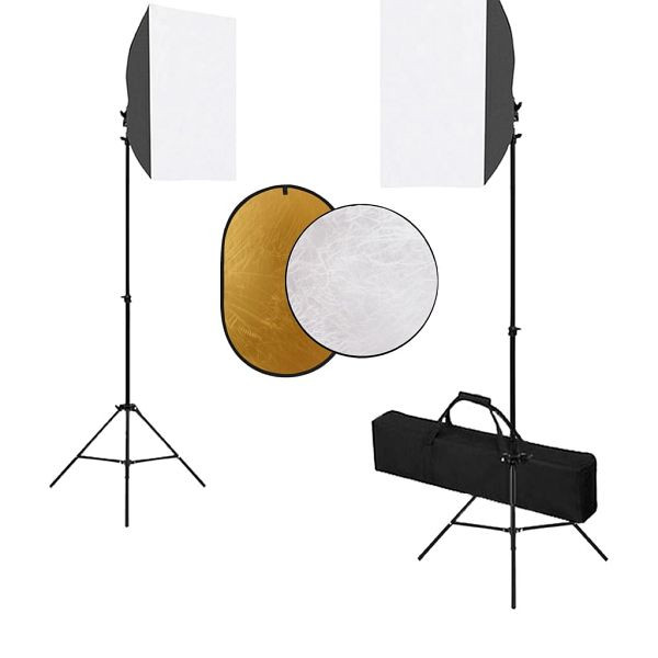 vidaXL Fotostudio-Set mit Softboxen und Reflektor, 3067060