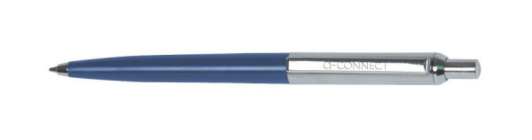 Q-Connect Druckkugelschreiber - M, blau/silber, KF18623