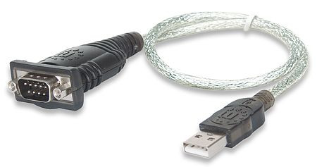 MANHATTAN USB auf Seriell-Konverter, Prolific PL-2303RA-Chipsatz, 0,45 m, Blister-Verpackung, 205146