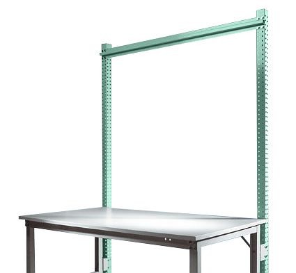 Manuflex Aufbauportal ohne Ausleger für UNIVERSAL + PROFI Standard Grundtische, Nutzhöhe 1500 mm, Graugrün, ZB3821.0001