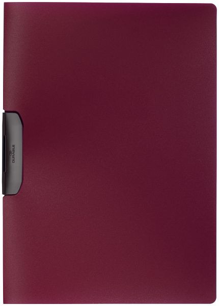 DURABLE Klemm-Mappe DURASWING®, A4, aubergine/graphit, 2295 31