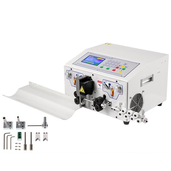 VEVOR Automatische Computer-Abisoliermaschine 300 W, Kabelschneidemaschine 1-100 mm, 220 V, max Kanaldurchmesser 10 mm, LCD-Schirm, QZDBXJSWT508-JE01V2