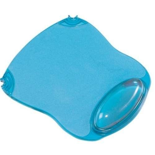 Q-Connect Mousepad mit Handgelenkauflage - blau-transparent, KF20085