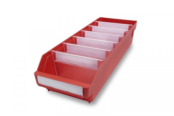 Stemo Lagerkasten 5018-11 rot, Abmessungen (LxBxH): 500x180x110mm, VE: 20 Stück, 520306