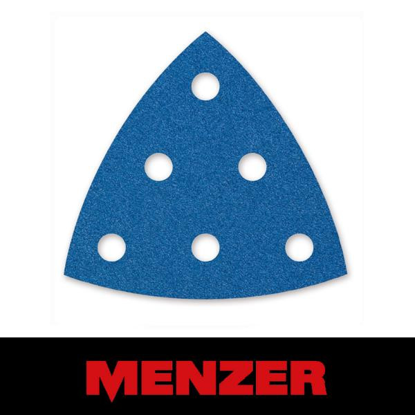 Menzer Klett-Schleifblatt, 93 mm, 6 Loch, Körnung 100, Zirkonkorund, VE: 25, 261105100