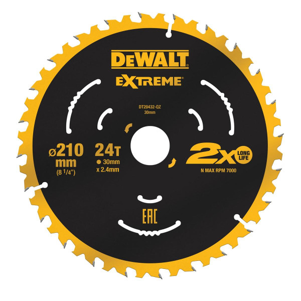 DeWalt XR Extreme Kreissägeblatt stationär 210/30mm 24WZ, DT20432-QZ