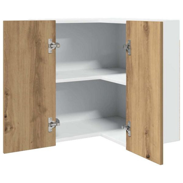 vidaXL Eck-Hängeschrank Artisan-Eiche 57x57x60 cm Holzwerkstoff, 856123