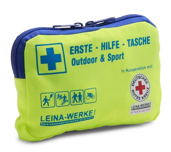 LEINA-WERKE Erste-Hilfe-Tasche OUTDOOR & SPORT, Edition DRK, neongelb, 82107